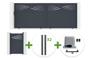 4m HALTI sliding gate, 160cm high, grey aluminum + 4 ELDA posts + 1m HALTI pedestrian gate, 160cm high, grey aluminum + Ranger C300 motor main_image thumbnail