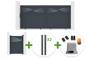 3m HALTI sliding gate, 140cm high, grey aluminum + 4 ELDA posts + 1m HALTI pedestrian gate, 140cm high, grey aluminum + Tanker C600 motor main_image thumbnail