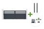 3.7m NEVIS sliding gate, 140cm high, grey aluminum + 2 ELDA grey aluminum posts 15x15cm + Ranger C300 motor main_image thumbnail
