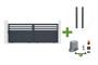 3.7m NEVIS sliding gate, 140cm high, grey aluminum + 2 ELDA grey aluminum posts 15x15cm + Tanker C600 motor main_image thumbnail