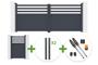 NEVIS siva aluminijska krilna vrata 340x160 cm + 4 ELDA stupa + NEVIS siva aluminijska pješačka vrata visine 1 m + Tanker B250 motor main_image thumbnail