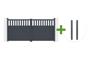 SANTIS 340x160cm grey aluminum swing gate + 2 ELDA grey aluminum posts 15x15cm main_image thumbnail