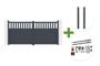 SANTIS 340x160cm grey aluminum swing gate + 2 ELDA grey aluminum posts 15x15cm + Tanker B250 motor main_image thumbnail