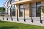 Anthrazitgraues Aluminiumgeländer, 7,60 m, zur Wandmontage mit Zubehör - KORAB main_image thumbnail
