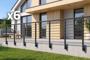 Ringhiera in alluminio grigio antracite, 1140 cm, per montaggio a parete con accessori - KORAB main_image thumbnail