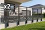 Balustradă din aluminiu gri antracit, 380 cm, pentru montare pe perete cu accesorii - model cu pietricele KORAB SUNNY main_image thumbnail