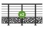 Balustradă din aluminiu gri antracit, 380 cm, pentru montare pe podea cu accesorii - model cu pietricele KORAB SUNNY thumbnail 3