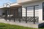 Balustradă din aluminiu gri antracit, 380 cm, pentru montare pe podea cu accesorii - model cu pietricele KORAB SUNNY main_image thumbnail