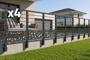 Balustradă din aluminiu gri antracit, 760 cm, pentru montare pe perete cu accesorii - model cu pietricele KORAB SUNNY main_image thumbnail