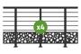 Balustradă din aluminiu gri antracit, 760 cm, pentru montare pe podea cu accesorii - model cu pietricele KORAB SUNNY thumbnail 3