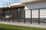 Balustradă din aluminiu gri antracit, 760 cm, pentru montare pe podea cu accesorii - model cu pietricele KORAB SUNNY main_image thumbnail
