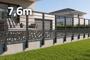 Balustradă din aluminiu gri antracit, 11,40 m, pentru montare pe perete cu accesorii - model cu pietricele KORAB SUNNY main_image thumbnail