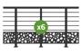 Balustradă din aluminiu gri antracit, 1140 cm, pentru montare pe podea cu accesorii - model cu pietricele KORAB SUNNY thumbnail 3