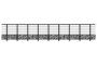Balustradă din aluminiu gri antracit, 1140 cm, pentru montare pe podea cu accesorii - model cu pietricele KORAB SUNNY thumbnail 2