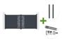 Portail battant 3,5m RUIVO H.160cm aluminium gris + 2 poteaux + motorisation Ranger B150 main_image thumbnail