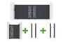 Sliding gate 3.5m RUIVO H.140cm gray aluminum + 1m RUIVO gate H.140cm + 4 posts main_image thumbnail