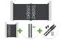 3m RUIVO swing gate, 140cm high, grey aluminum + 1m RUIVO pedestrian gate, 140cm high + 4 posts + Hicker B200 motor main_image thumbnail