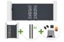 3.5m RUIVO sliding gate, 140cm high, grey aluminum + 1m RUIVO pedestrian gate, 140cm high + 4 posts + Tanker C600 motor main_image thumbnail