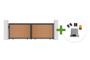 ATHOS 4m H.140cm solid wood sliding composite gate in teak with aluminum frame + TANKER C600 motor main_image thumbnail