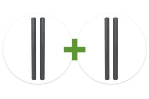 Set of 4 ELDA posts 10x10cm aluminium H.240cm anthracite grey main_image
