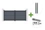 3m VOGEL swing gate, 140cm high, grey + 2 posts to be cemented in place, 10x10cm, 240cm high, ELDA grey aluminum + RANGER B150 motor main_image thumbnail