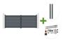 VOGEL 4m H.160cm grijze draaipoort + 2 ELDA 10x10cm H.240cm grijze aluminium palen voor beton + TANKER B250 motor main_image thumbnail