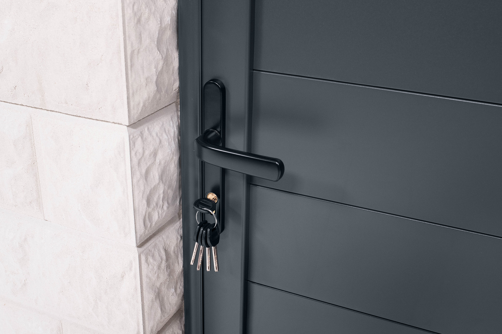 Portillon 1m EIGER H.160cm aluminium gris 6