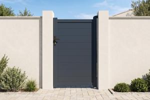 Portillon 1m EIGER H.160cm aluminium gris main image