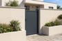 Portail battant 3m EIGER H.180cm + Portillon 1m EIGER H.180cm aluminium gris 10