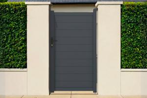 Side gate 1m EIGER H.180cm grey aluminium main image