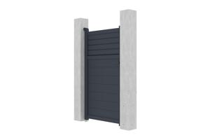 Side gate 1m CARPATIA H.180cm grey aluminium 10