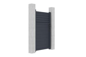 Side gate 1m CARPATIA H.180cm grey aluminium 9