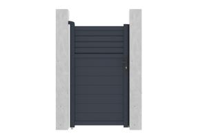 Side gate 1m CARPATIA H.180cm grey aluminium 8