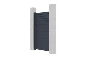 Side gate 1m CARPATIA H.180cm grey aluminium 5