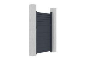 Side gate 1m CARPATIA H.180cm grey aluminium 4