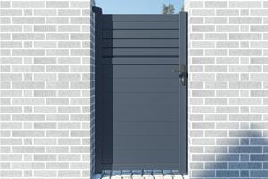 Side gate 1m CARPATIA H.180cm grey aluminium 7