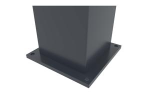 Pacote para portão de alumínio VOGEL 100P140 + 2 Postes Alt.166cm Cinza 23