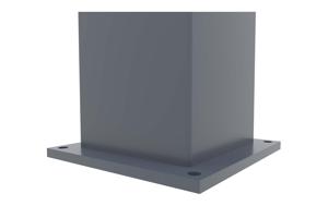 Portail coulissant 4m EIGER H.160cm + 2 poteaux H.190cm aluminium gris 21