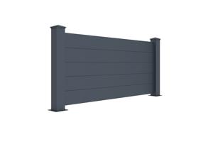 Set da 5 Recinzioni Aluminium Piene 1,9m NIESEN H. 90cm Grigio 4