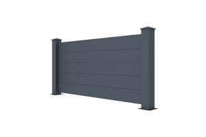 Set da 5 Recinzioni Aluminium Piene 1,9m NIESEN H. 90cm Grigio 3