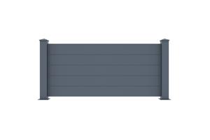 Set da 5 Recinzioni Aluminium Piene 1,9m NIESEN H. 90cm Grigio 2