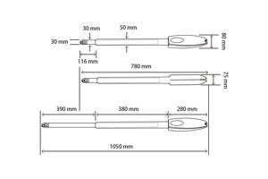 Portail battant 3,5m SUNNY H.160cm aluminium gris + 2 poteaux ELDA + motorisation Tanker B250 28