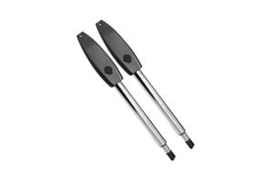 Portail battant 3,5m SUNNY H.160cm aluminium gris + 2 poteaux ELDA + motorisation Tanker B250 29