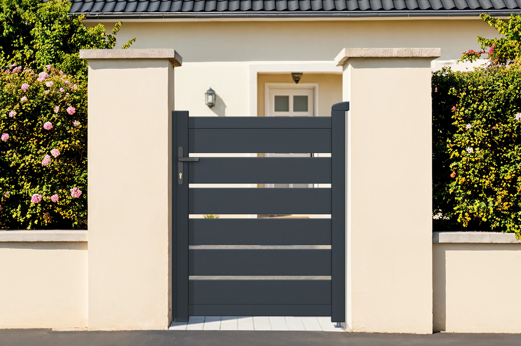 Portillon 1m VOGEL H.120cm aluminium gris 1