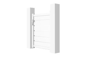Aluminium poortpakket VOGEL 100P120 + 2 Paaltjes H.166cm Wit 4