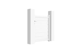 Aluminium poortpakket VOGEL 100P120 + 2 Paaltjes H.166cm Wit 3