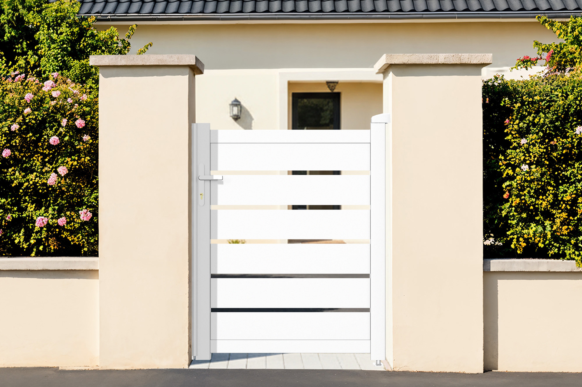 Side gate 1m VOGEL H.120cm white aluminium 1