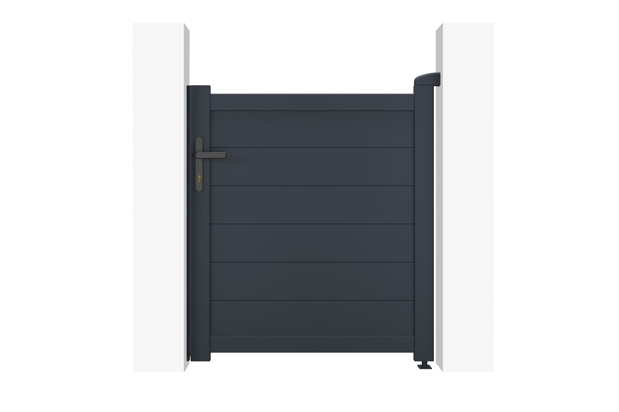 Trädgårdsgrind aluminium 1m EIGER 100P115 Grå 2