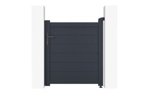Side gate 1m EIGER H.115cm grey aluminium 2