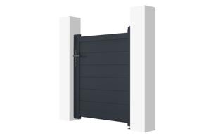 Side gate 1m EIGER H.115cm grey aluminium 4